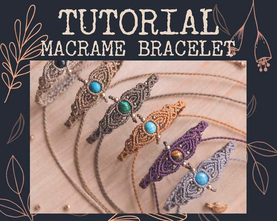 Macrame stone bracelet tutorial clearance