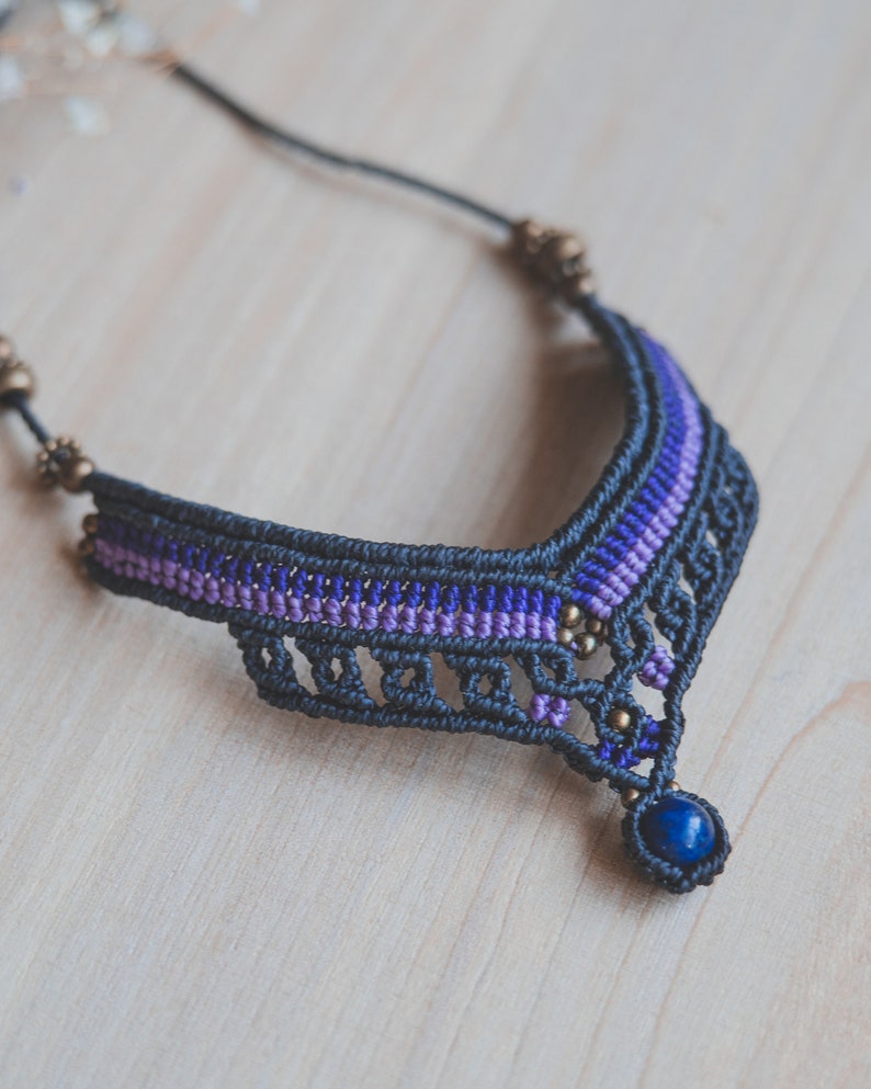 Mönster för fotlänkskedja i makramé, handledning för barfotasandaler i mikromakramé, boho fotlänkskedja i PDF-format, Gör din egen fotlänkskedja i makramé steg för steg bild 9