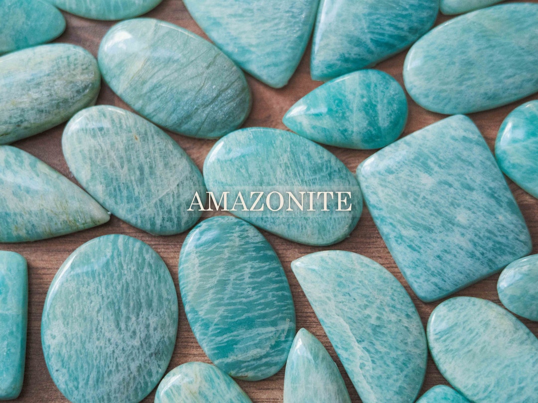 Amazonite Natural Stone, Healing Amazonite Cabochon, Oval Amazonite ...