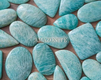 Amazonite natural stone, Healing Amazonite cabochon, Oval Amazonite, Blue gemstone, Macrame materials, Boho Jewelry, Amazonite top quality
