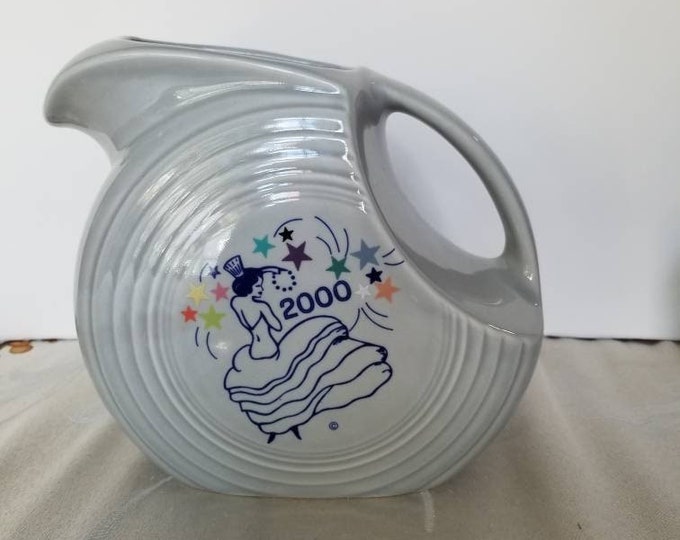 Fiesta Pearl Gray Millennium Large Disk Pitcher Etsy