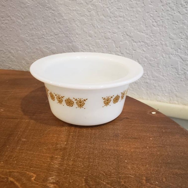 Vintage Pyrex Butterfly Gold Butter Tub Missing the Lid