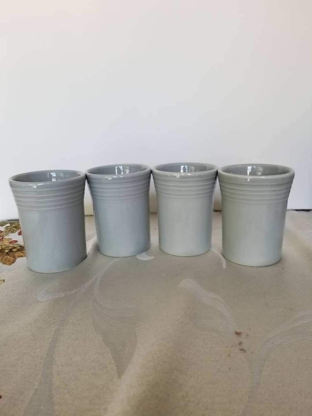 Set of 4 Fiesta Pearl Gray Tumblers Etsy