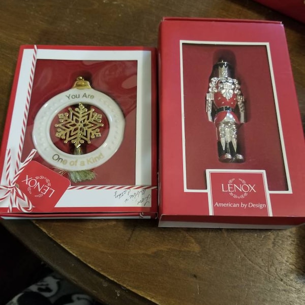 Lenox and Hallmark Ornaments Collection of 3