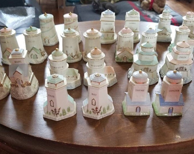 Lenox Seaside Lighthouse Spice Jar Collection Etsy