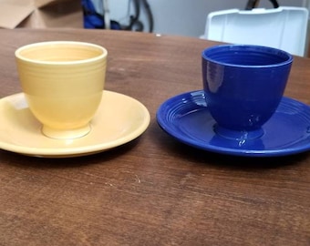 Vintage Fiesta Demitasse Cup and Saucer (Choice of Colors)