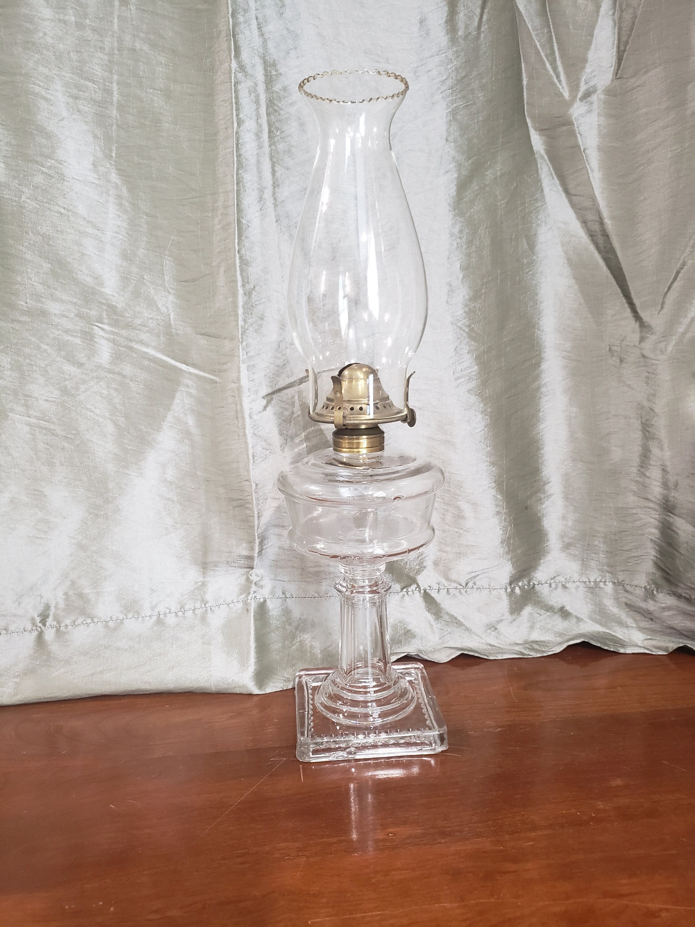 SWATOM Oil Lamp for Indoor Use Vintage Glass Oil lamp Hurricane Clear  Kerosene Oil Lantern for Living Room Bedroom