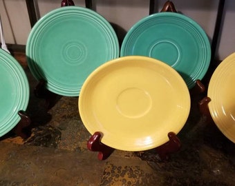 Vintage Fiesta Bread and Butter Plates and Saucers