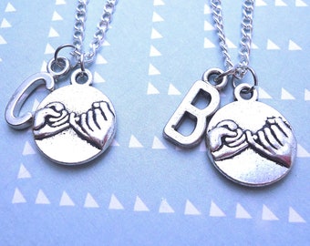 One Pair Of Best Friends Chain Necklaces (2pcs) - Promise Gifts, BFF Gift, Promise Jewelry, Friends Necklace, Friendship Pendant, Swear Gift