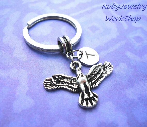 Initial Flying Eagle Key Chain 