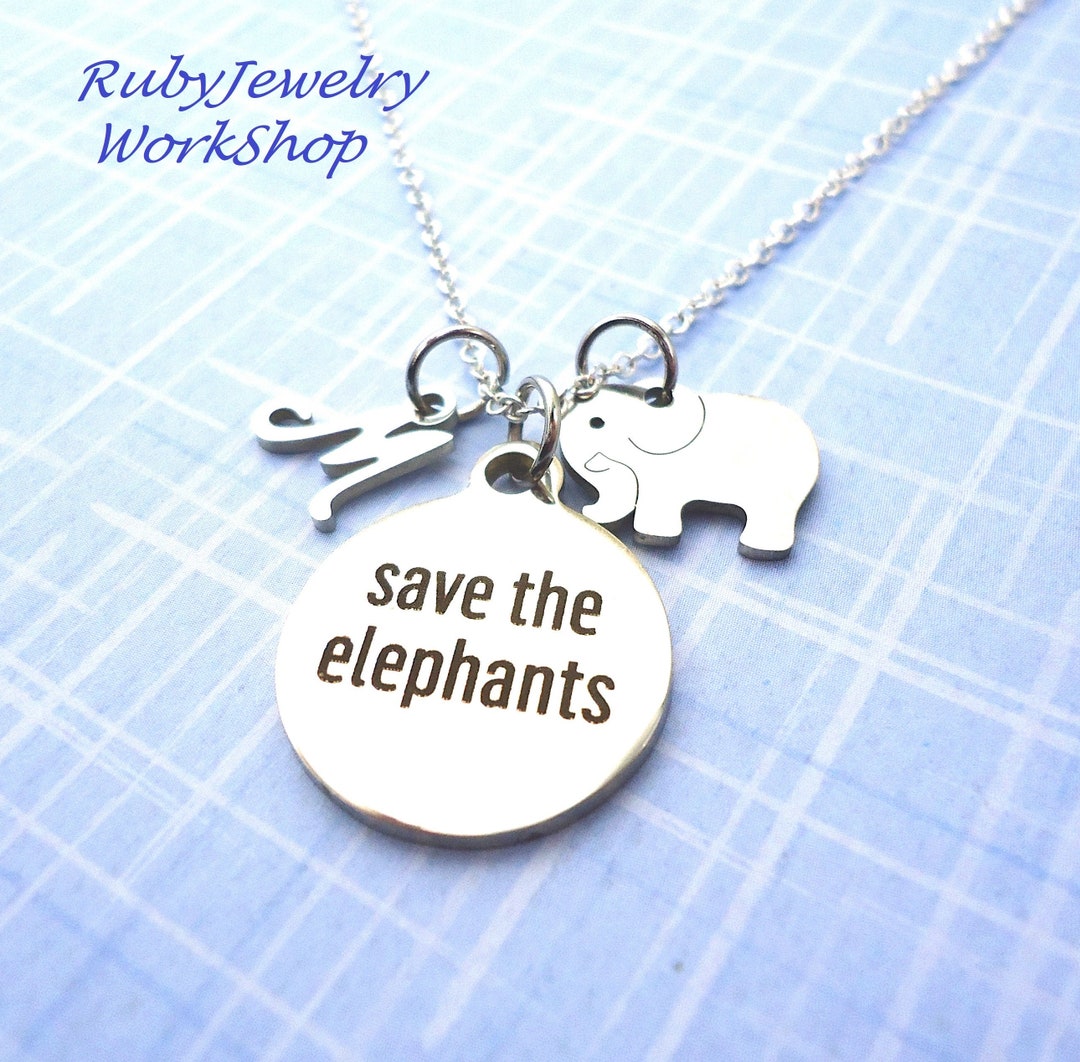Elephant necklace save the best sale elephants