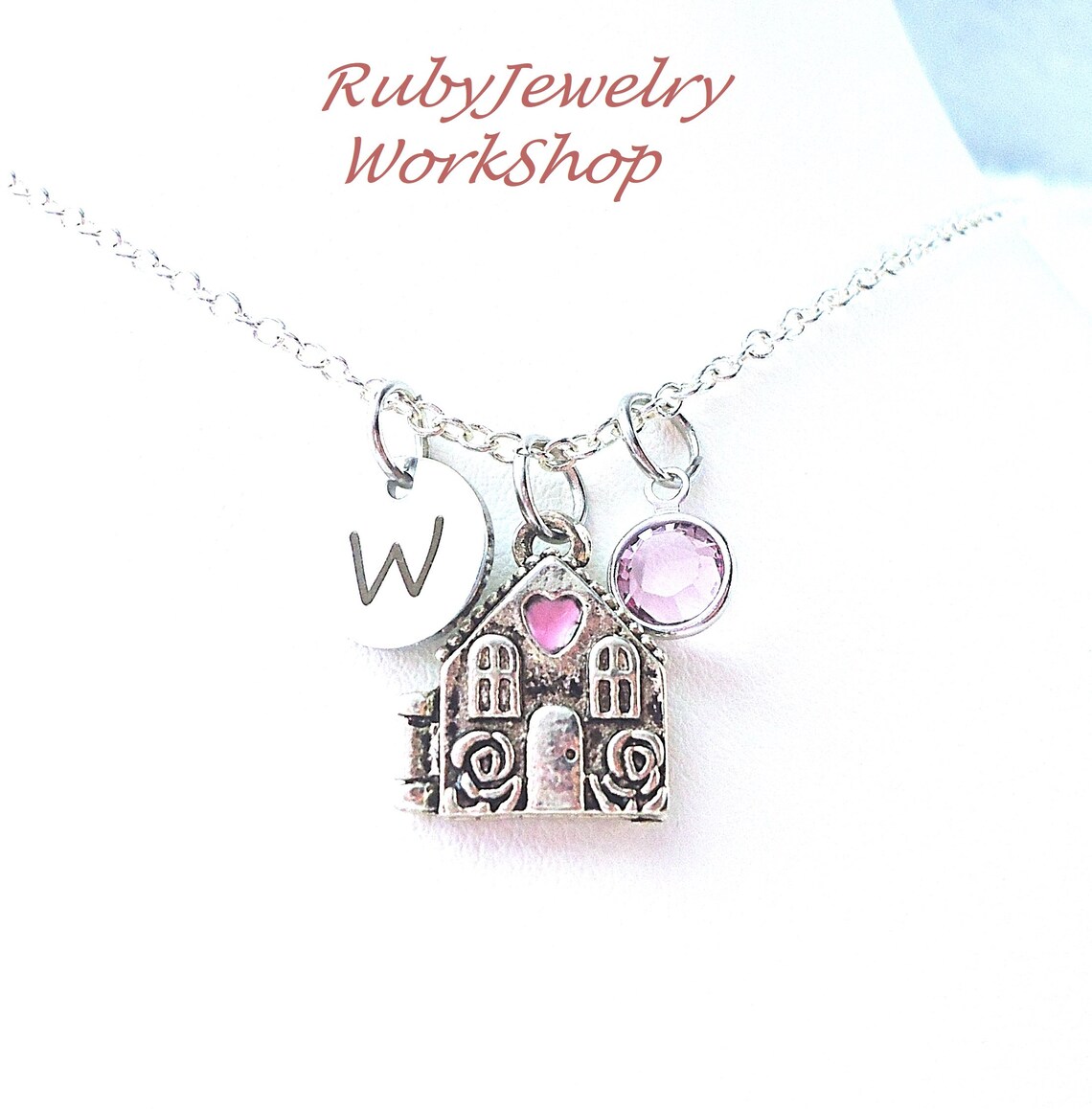 Pretty House Charm Chain Necklace House Charm Home Charm Etsy