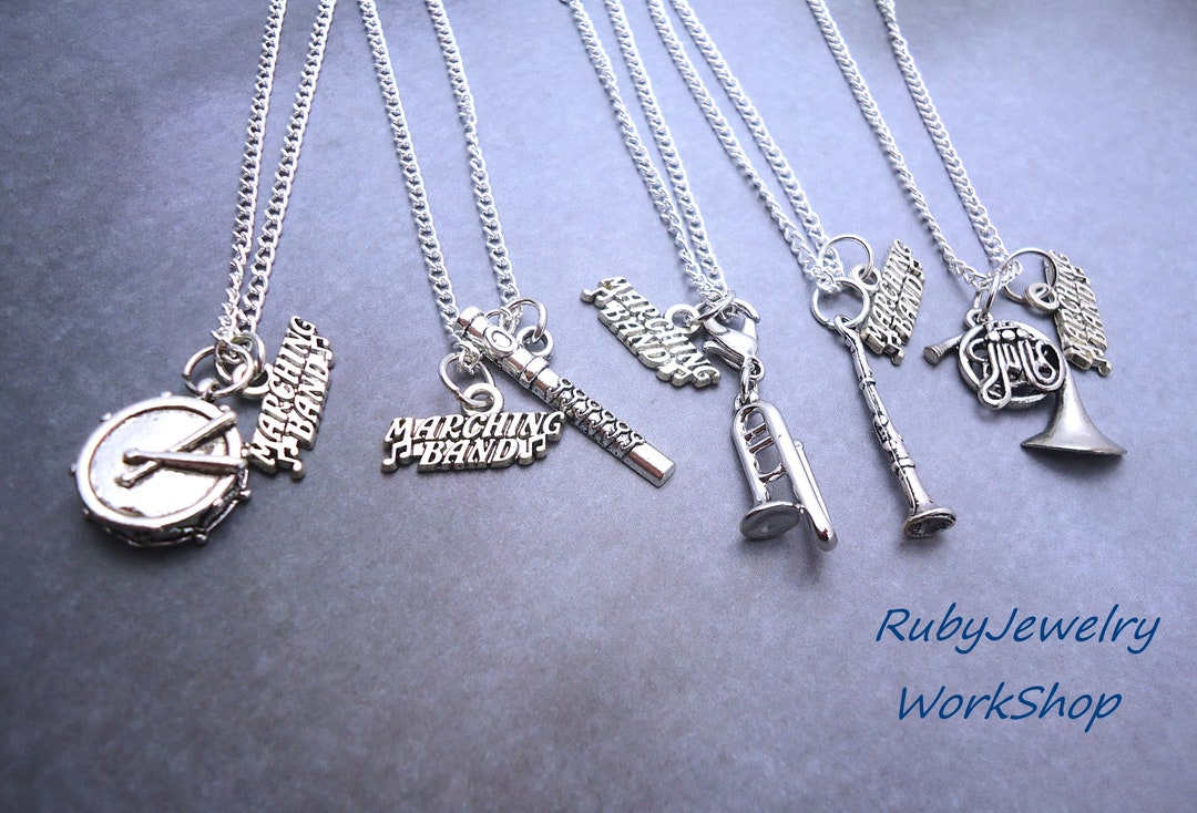 1 Pcs Marching Band Chain Necklace-drum,flute,trumpet,clarinet,french ...