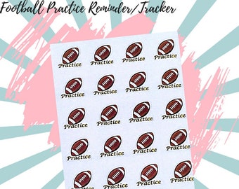 Football Practice Planner Stickers, American Football Sport Stickers Sheet, Life Planner Sticker Sheet