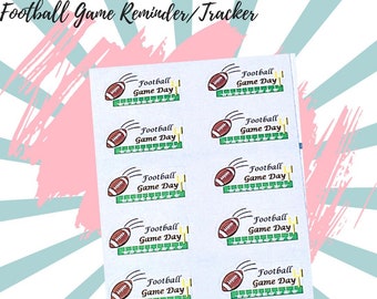 Football Planner Stickers, Game Day Reminder Stickers, American Football Sport Stickers, Life Planner Sticker Sheet