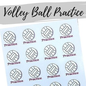 Volleyball Practice Planner Stickers Volleyball Reminder - Etsy
