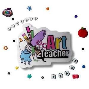 Art teacher sticker, vinyl, waterproof, durable, sturdy, accent, notebook, tumbler, laptop cover, back to school, gift, teacher appreciation