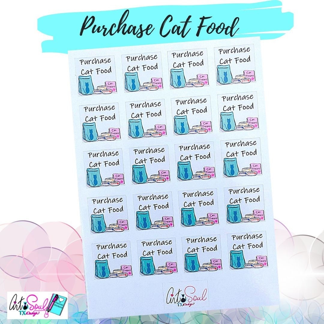 cat-food-planner-stickers-buy-cat-food-diary-stickers-pet-etsy
