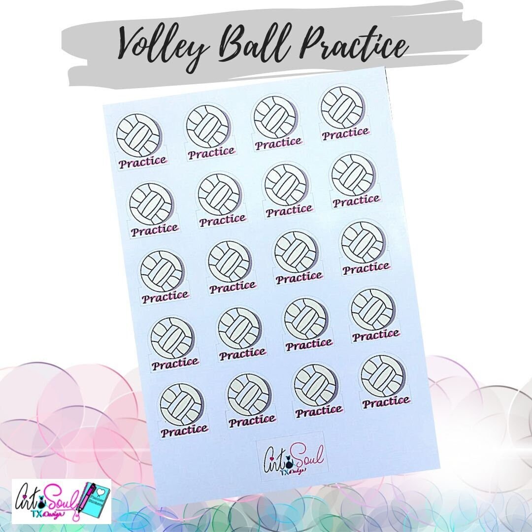 Volleyball Practice Planner Stickers Volleyball Reminder - Etsy