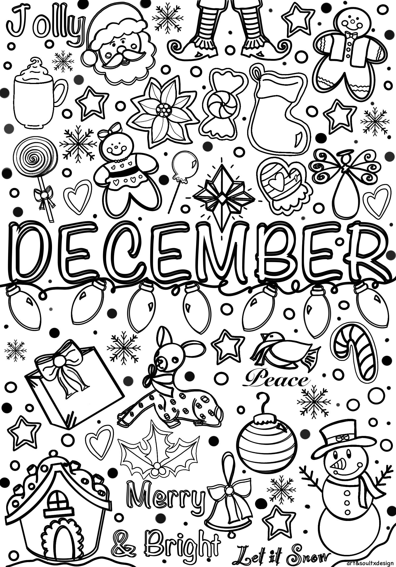 December Coloring Pages