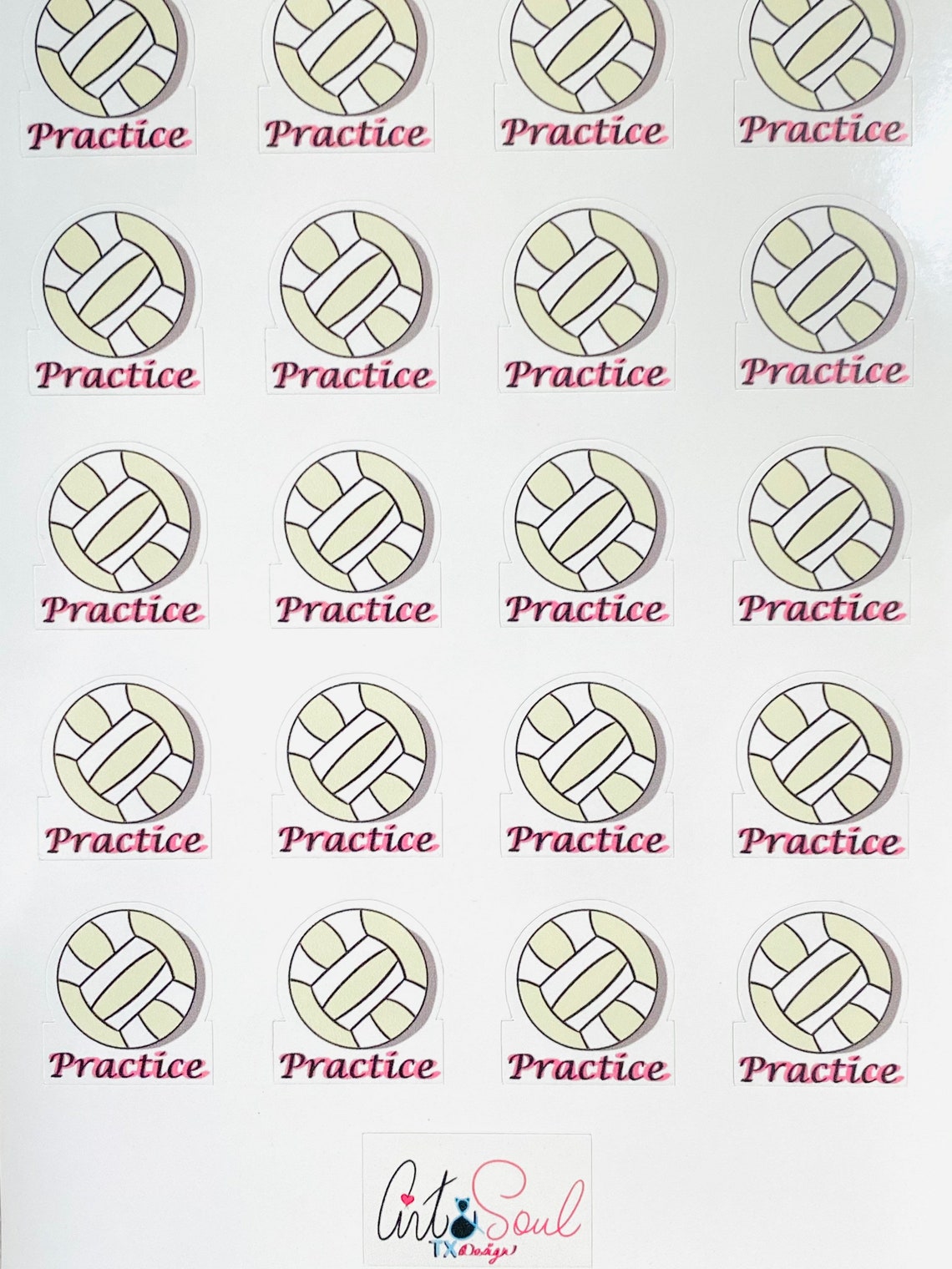 Volleyball Practice Planner Stickers Volleyball Reminder - Etsy