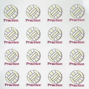 Volleyball Practice Planner Stickers Volleyball Reminder - Etsy