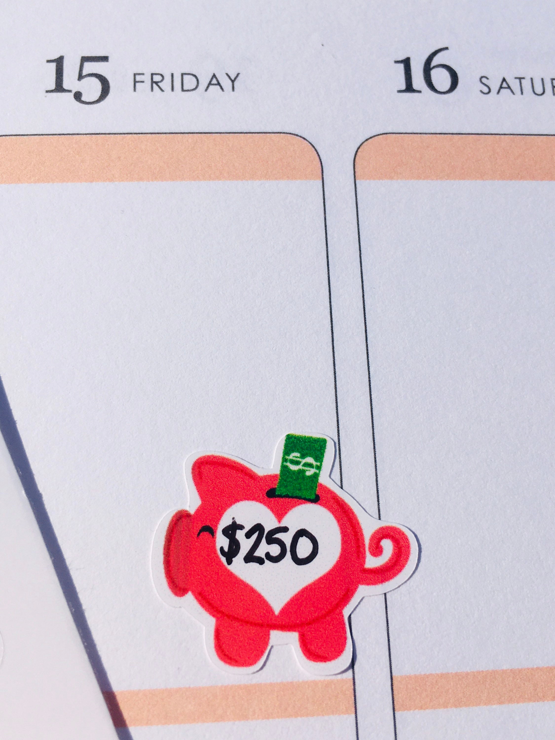 Piggy Bank Planner Stickers Savings Tracker Budget Planner | Etsy