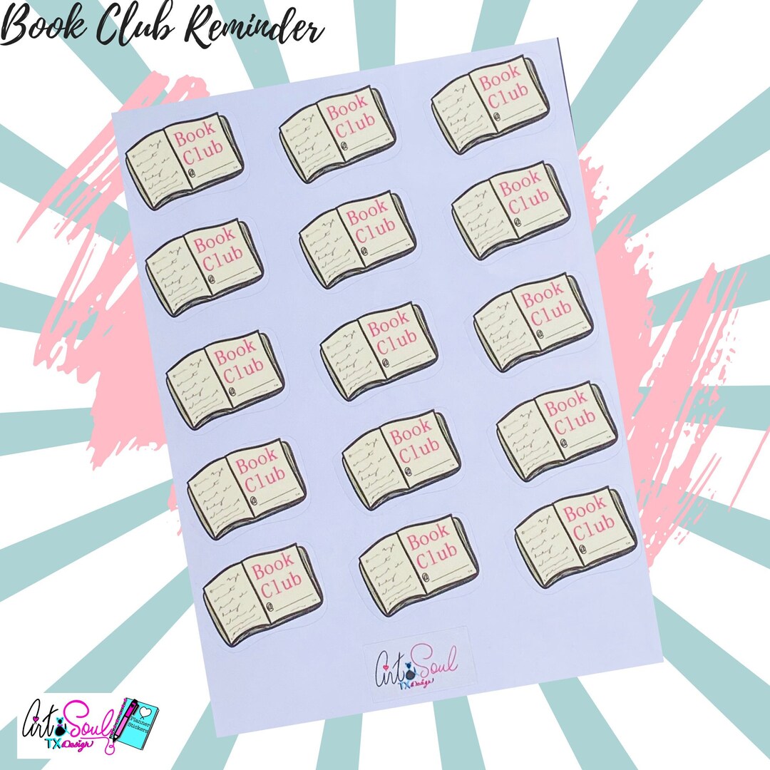 Book Club Planner Stickers, Book Stickers, Life Planner Stickers - Etsy