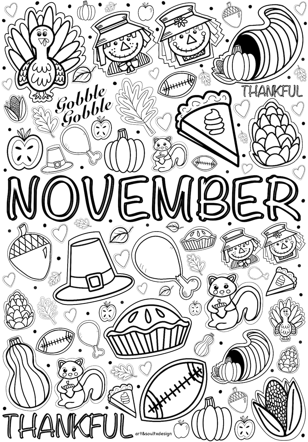 2024 Hand drawn Fall Coloring Pages - Il 1080xN.4601327316 Aq2k