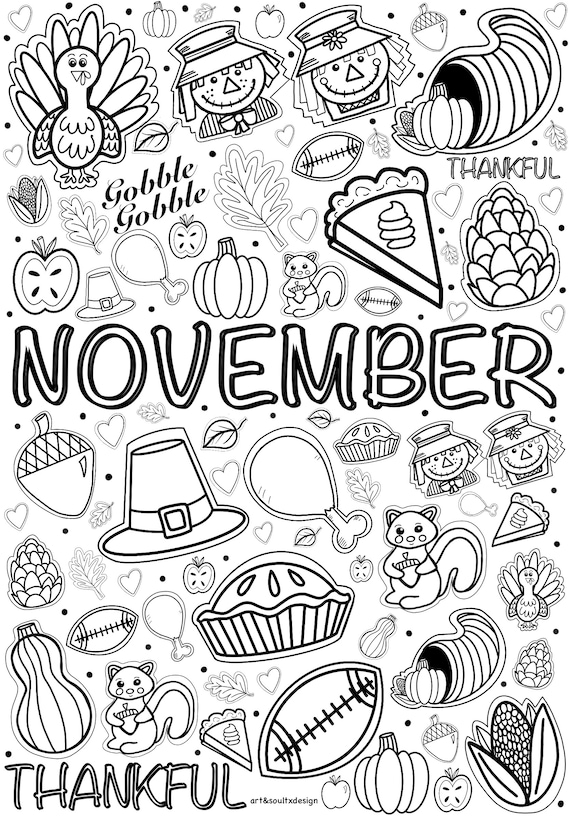 Fall coloring pages | Autumn november coloring sheets