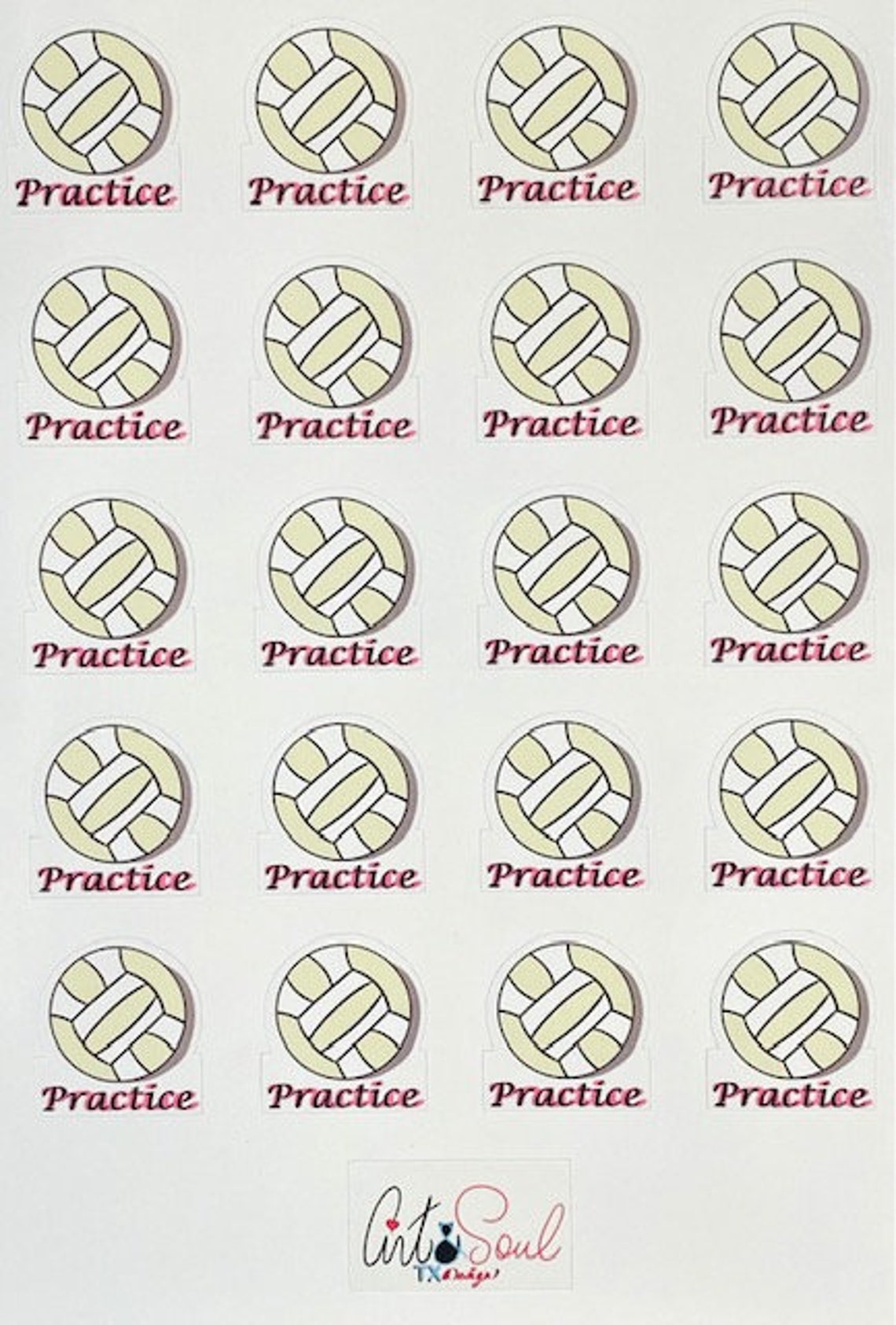 Volleyball Practice Planner Stickers Volleyball Reminder - Etsy