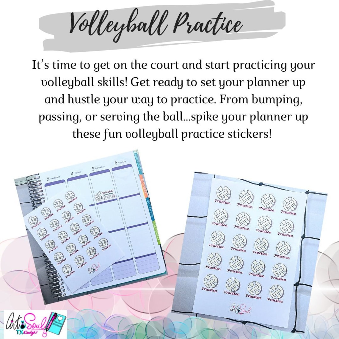 Volleyball Practice Planner Stickers Volleyball Reminder - Etsy
