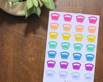 Weight Loss Planner Stickers: Scale Tracker, Fitness Journal (28 ct)
