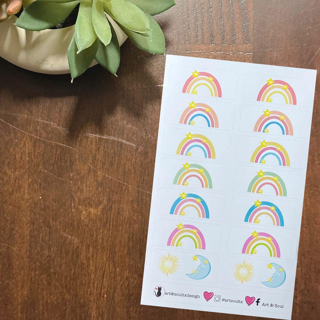Rainbow Teacher Planner Headers: Erin Condren & Happy Planner Stickers ...