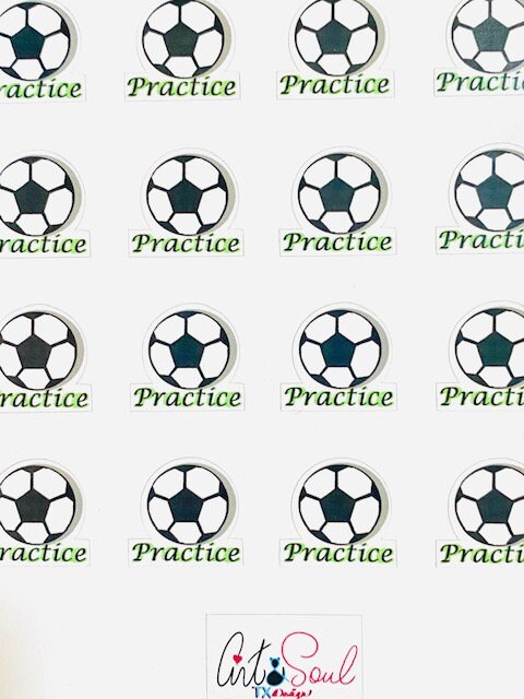 Soccer Practice Planner Stickers Soccer Reminder Stickers | Etsy