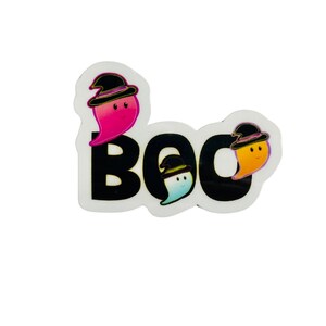 Cute Ghosts Halloween Sticker, Boo Ghost, Ghost Sticker, Waterproof, Halloween Sticker, Vinyl Sticker