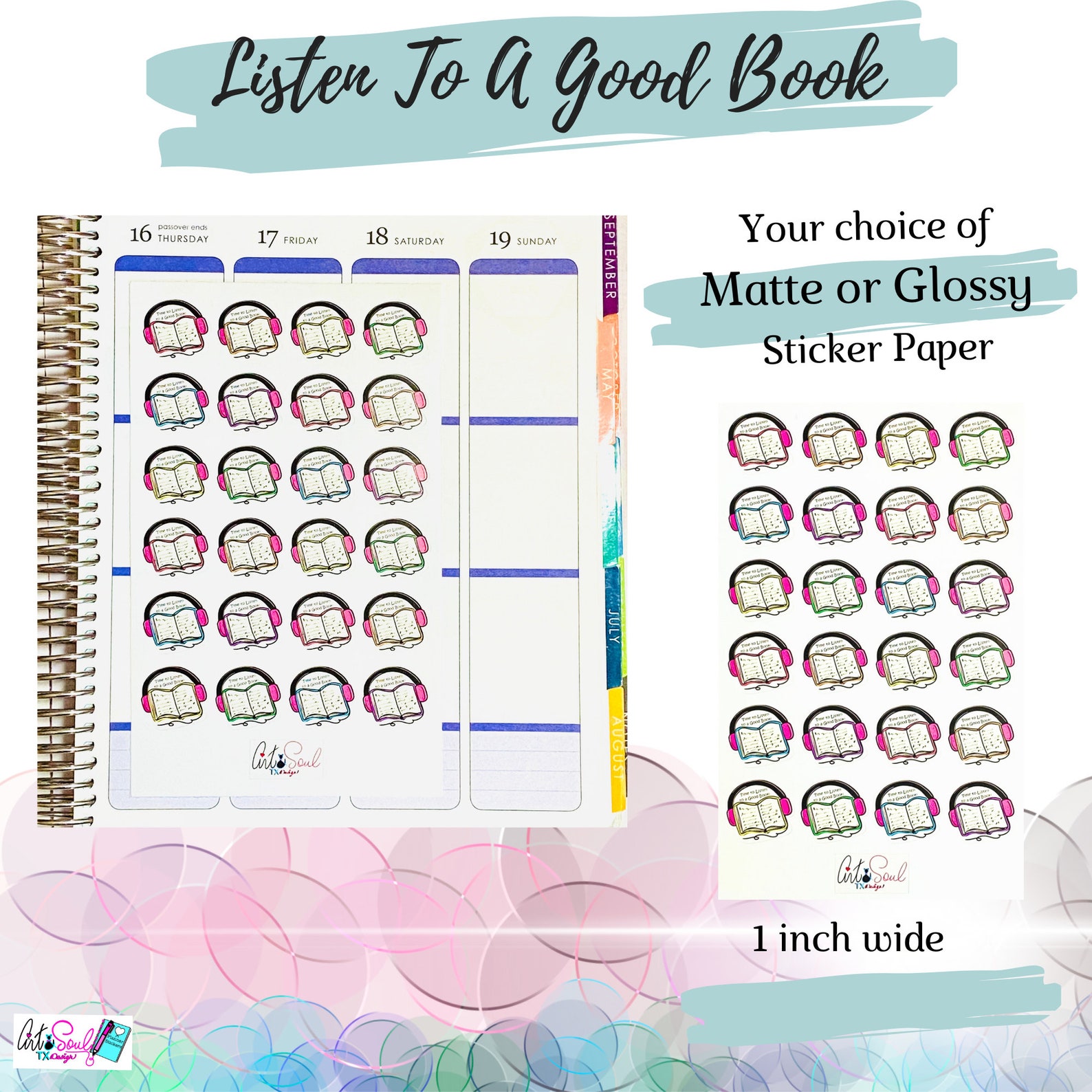 Listen to a Book Time Stickers Audiobook Lover Stickers Book - Etsy