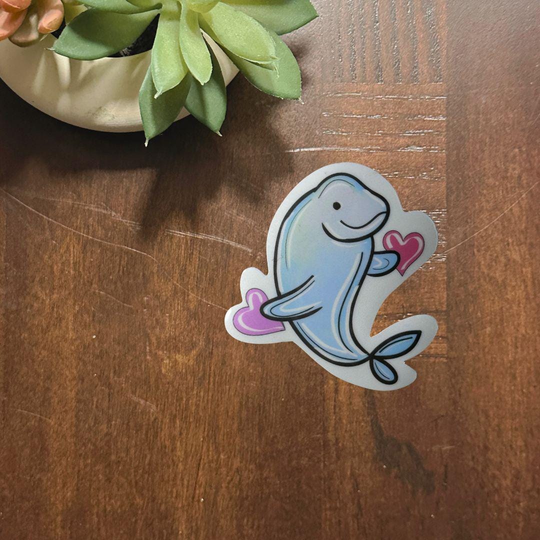 Beluga Whale Sticker: Waterproof Vinyl - Etsy