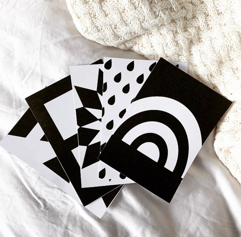 Newborn Flash Cards Bold Baby Flash Cards Black and White - Etsy
