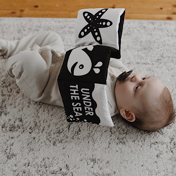black and white soft baby books