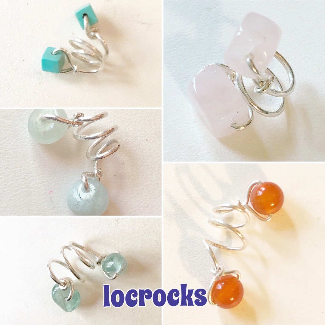 Loc Accessory Silver The Doubles Collection | Loc Jewelry Dreadlock Accessories Sterling ...