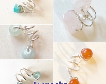 Die Doubles Kollektion | Loc Schmuck Dreadlock Accessoires Sterling Silber Verstellbar Edelstein Dread Perle Charm Schmuck Braut Haarschmuck