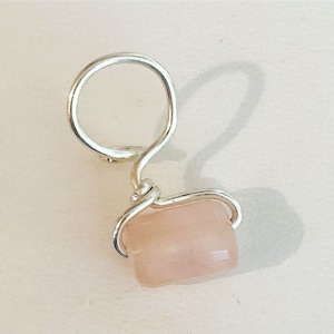 Loc Jewelry Sterling Silver Rose Quartz Adjustable Gemstone Dread Bead Charm Jewel Dreadlock Accessories Bridal Hair Pink Schmuck