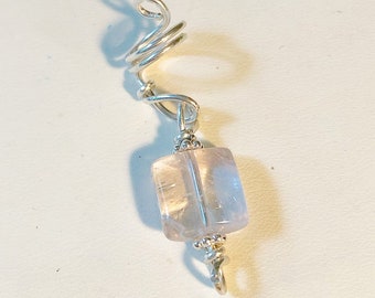 Loc Schmuck Dreadlock Accessoires Sterling Silber Verstellbar Edelstein Dread Perle Charm Schmuck Braut Haarschmuck