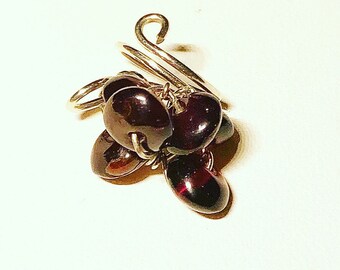 Loc Jewelry Garnet Sterling Silver Adjustable Gemstone Dread Bead Charm Jewel Dreadlock Accessories Bridal Hair Schmuck
