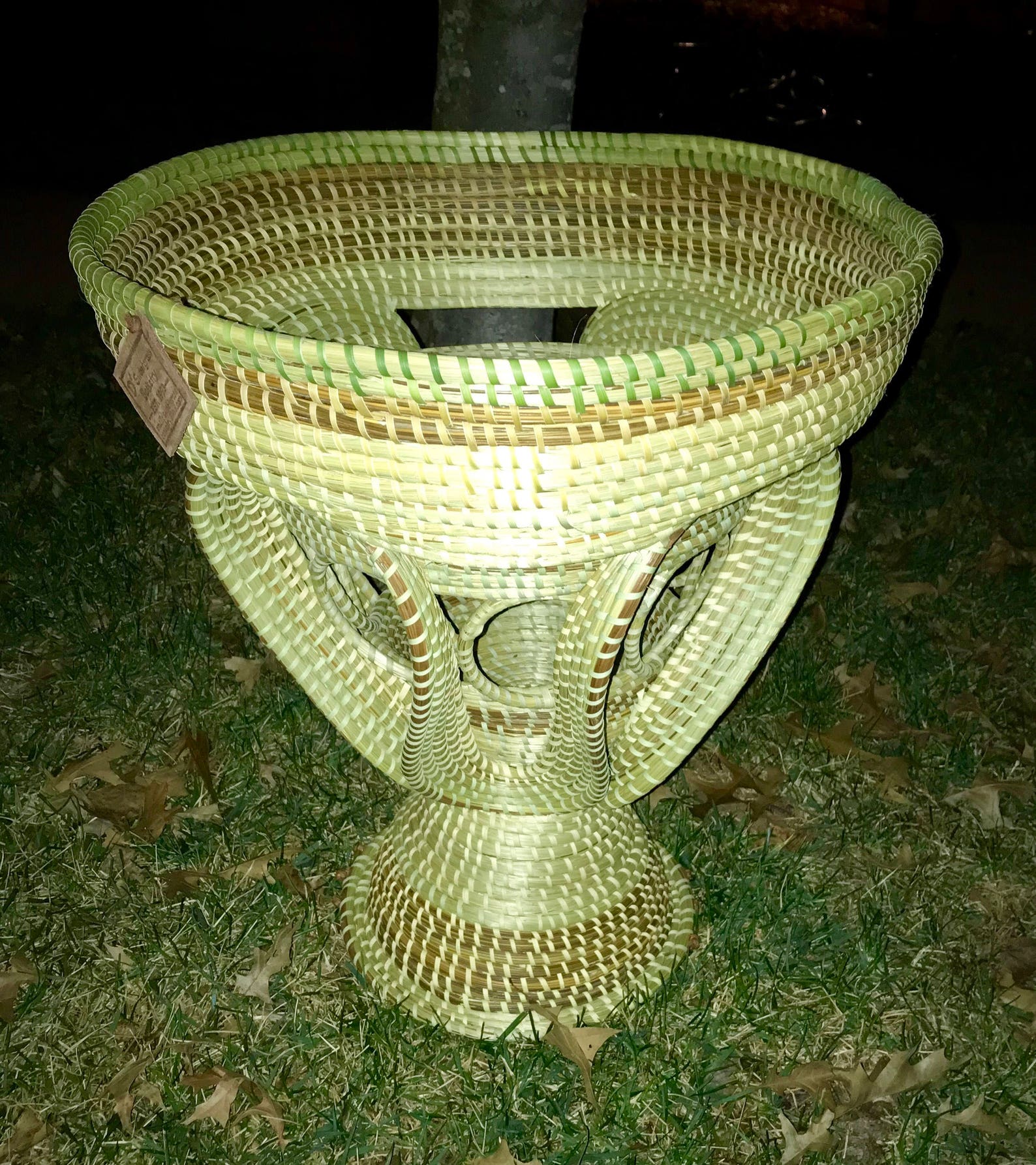Sweetgrass Gullah Stand Basket Etsy