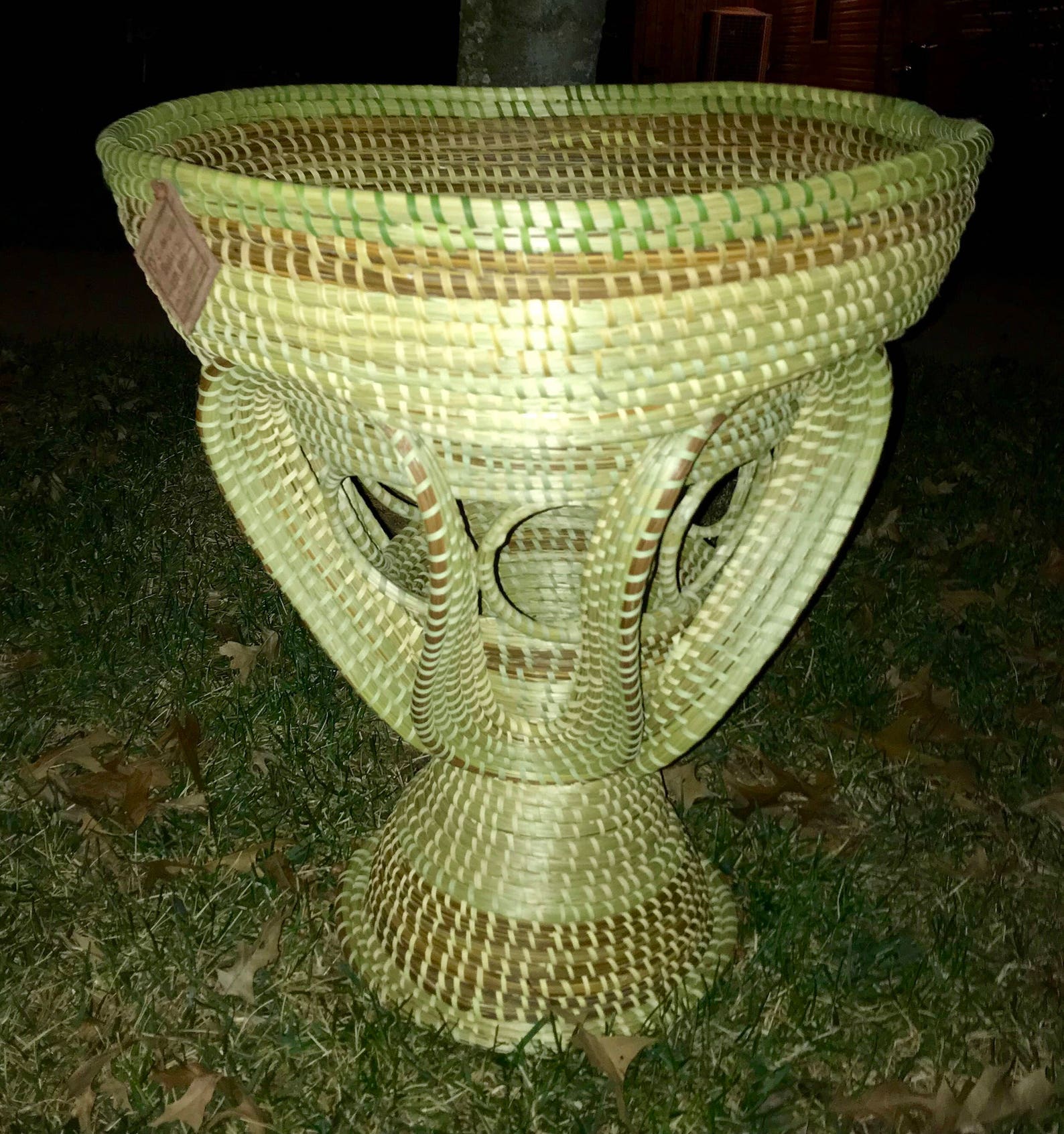 Sweetgrass Gullah Stand Basket Etsy