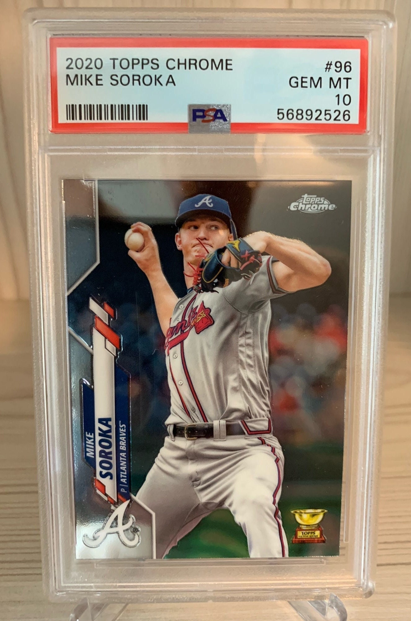 2020 Topps Chrome Mike Soroka 96. Graded PSA 10. Atlanta - Etsy