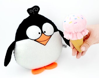 Pinguin Junge oder Mädchen Plüschtier süsses plüschtier personalisierte Name Geschenk Jahrestag Sachen Herz-Geburtstags-Tier-Kinderzimmer Dekor kawaii Guyuminos