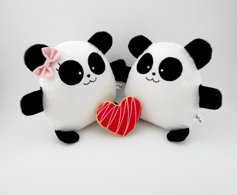Big Panda Bear Couple Plush Toy Wedding Anniversary Gift Etsy